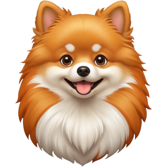 happy Pomeranian dog iOS Style emoji