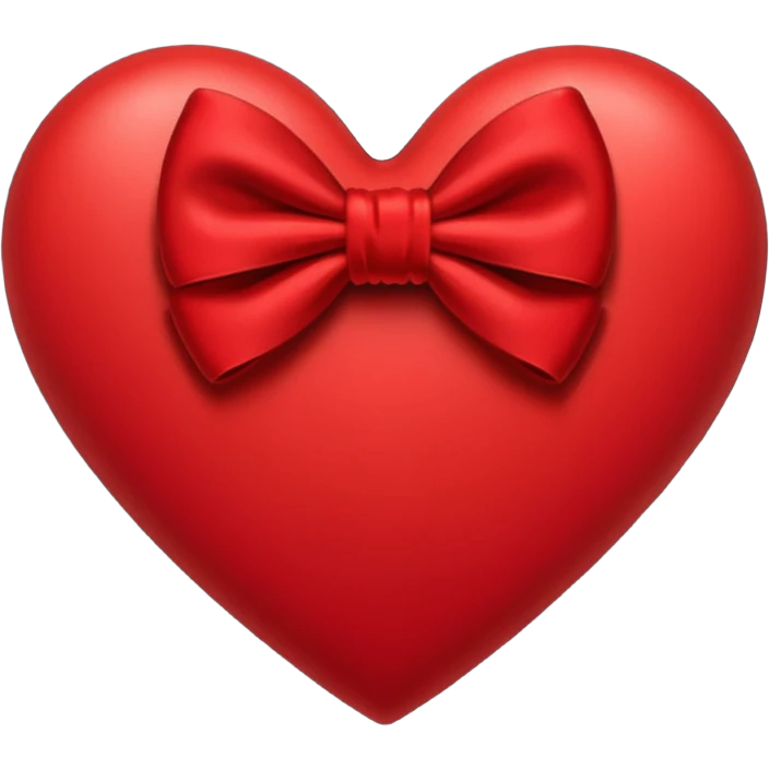 heart with a dark velvet bow emoji