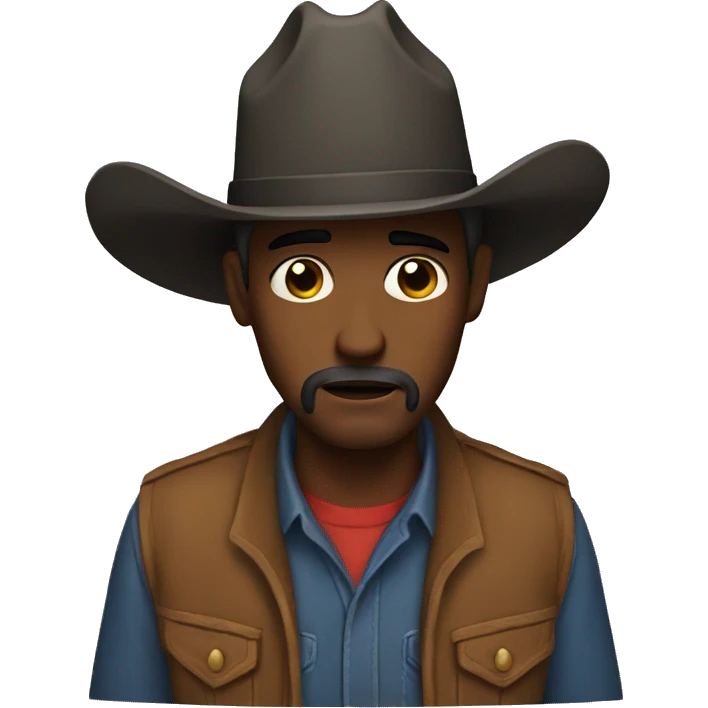 sad cowboy emoji