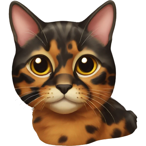 a tortoiseshell cat  emoji