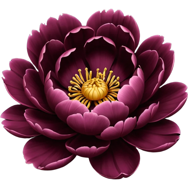 goth black peony emoji