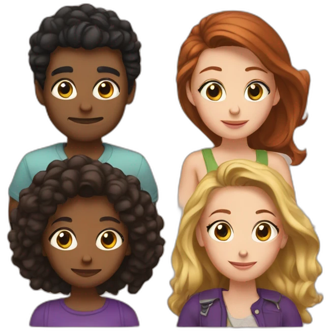 renee, rony and amy emoji