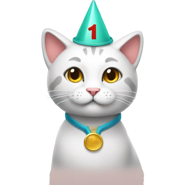 doctor cat birthday hat emoji