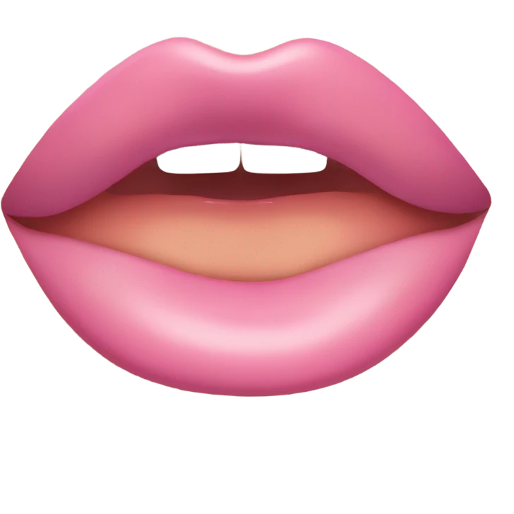 Pink lips emoji