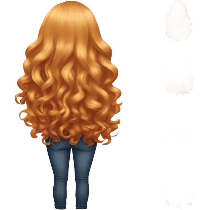 Curvy strawberry blonde rear view emoji