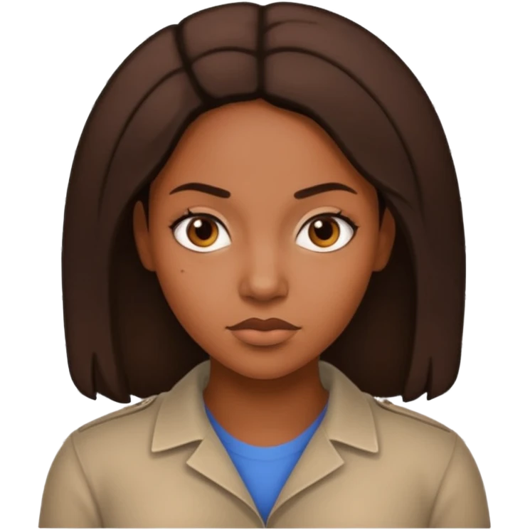 black woman mug shot emoji