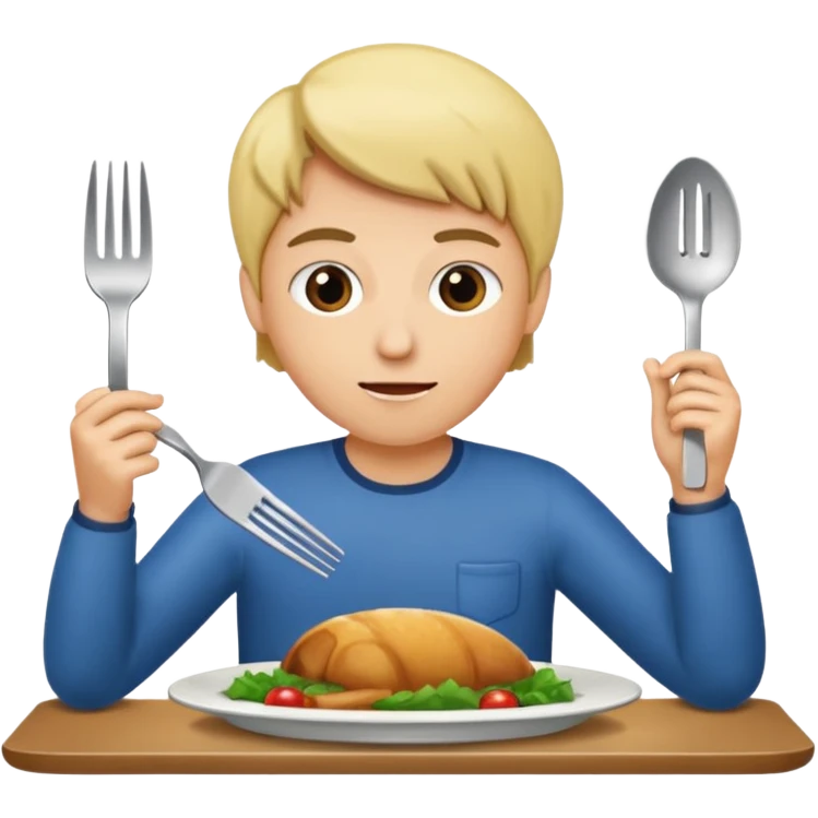 Eating dinner emoji