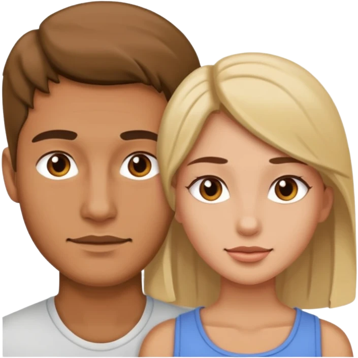 A man supports a woman emoji