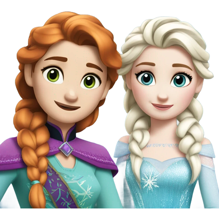 Elsa and anna  emoji