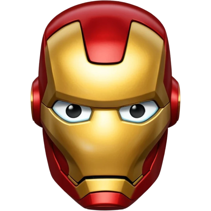 ironman's head,more real,close to what movie looks like emoji
