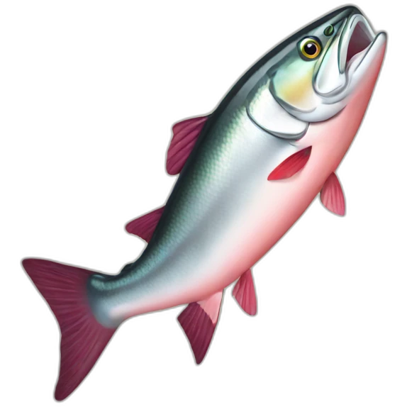 Pink salmon emoji