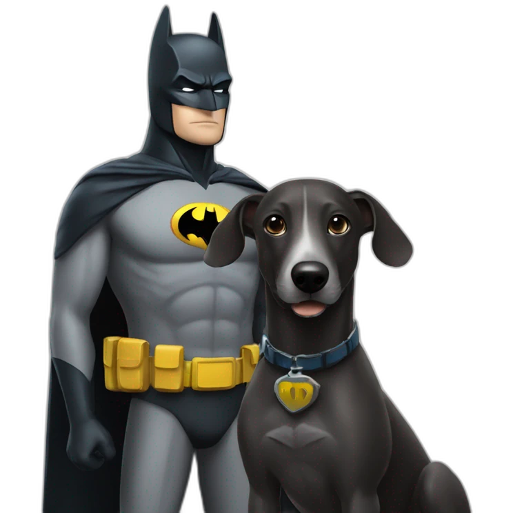 Batman and greyhound emoji