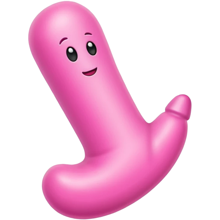 Реалистичный дилдо с головкой розового цвета emoji
