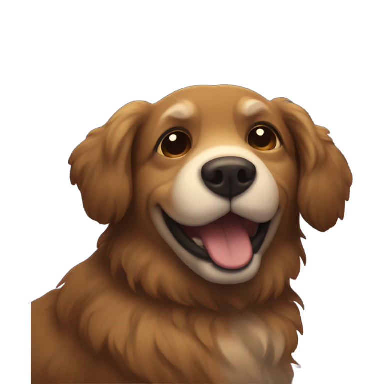 fluffy brown star gaze emoji