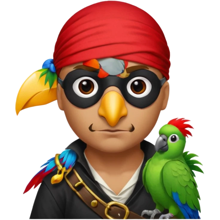 pirate and parrot emoji