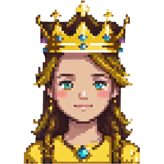 god mode avatar with golden glow and crown emoji