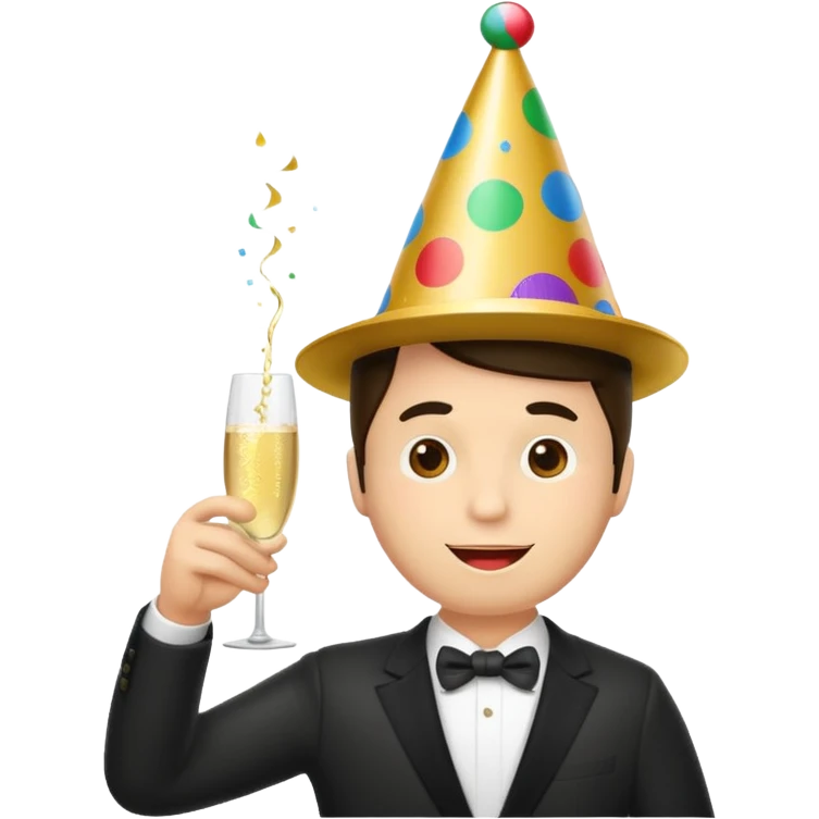 Man partying emoji