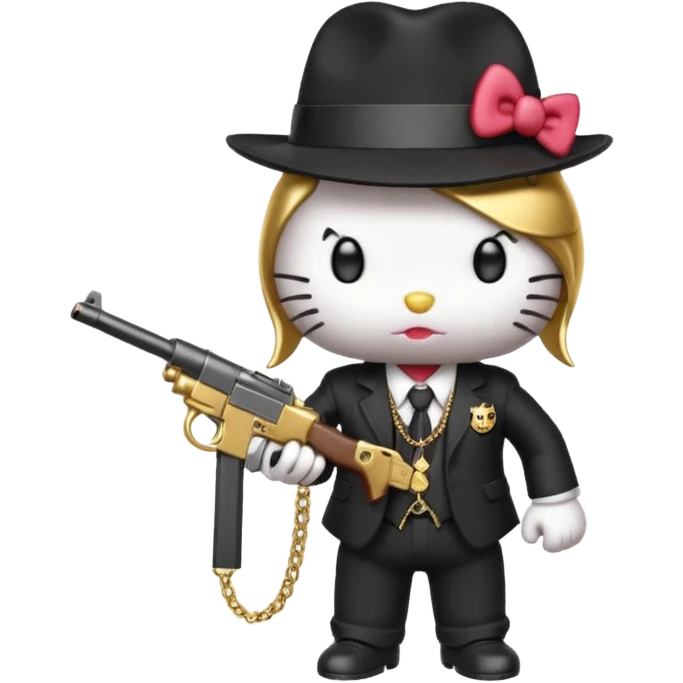 Gangster hello kitty emoji
