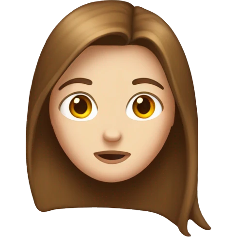 White Girl with brown hair covering face cringe emoji