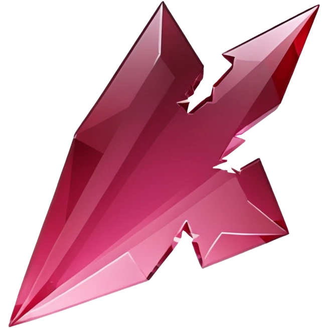 dark red/pink broken glass shard emoji
