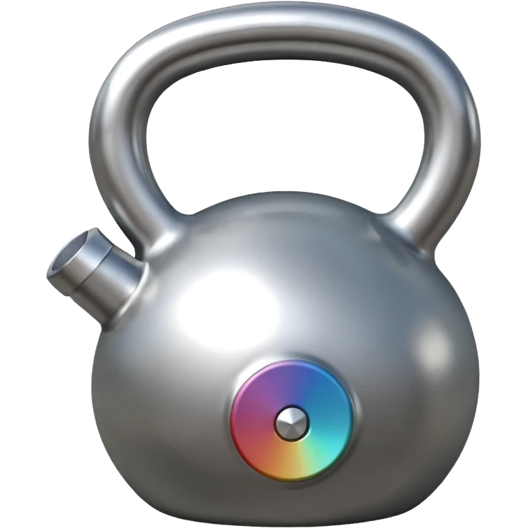 Silver kettle bell emoji