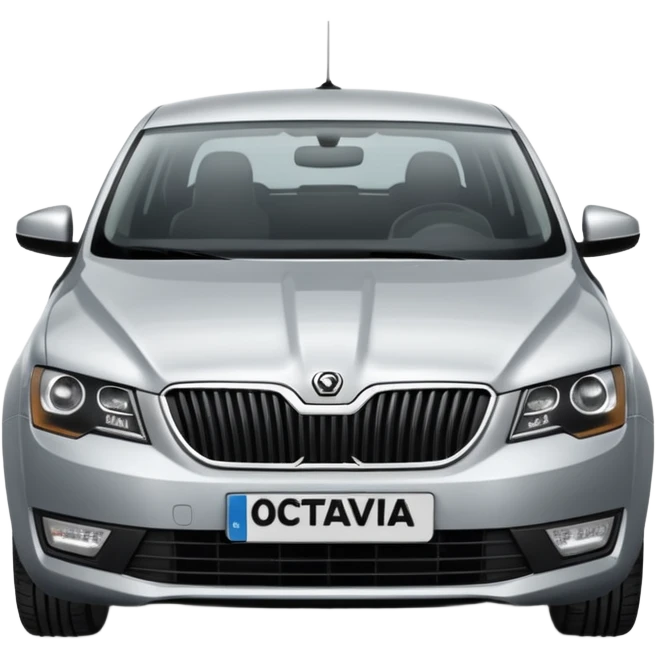 Stříbrné Auto škoda octavia emoji