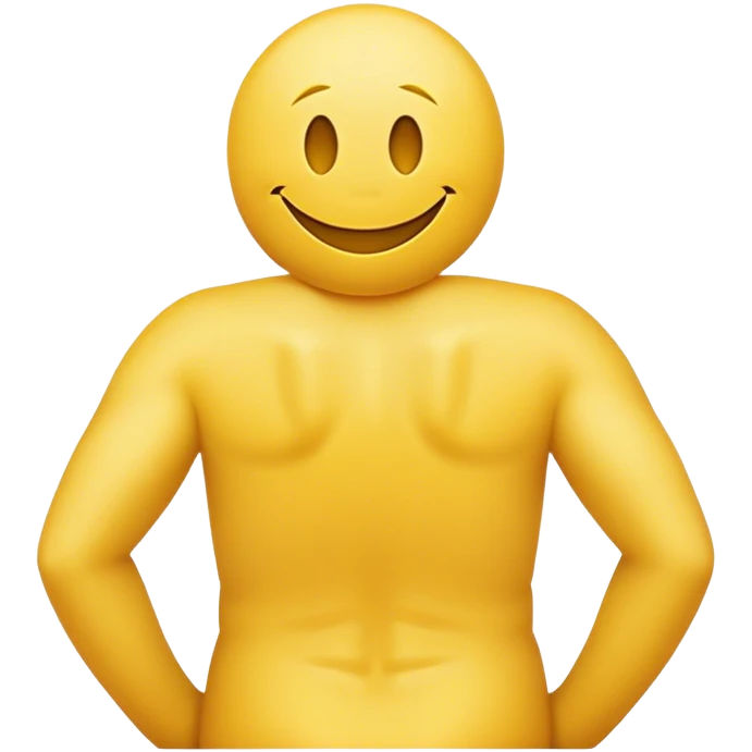 Smiley showing his back emoji