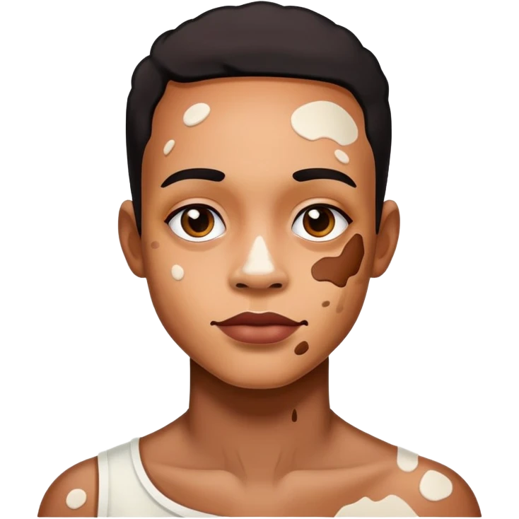 A person with vitiligo  emoji