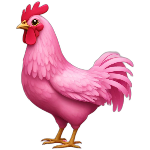 Pink chicken emoji