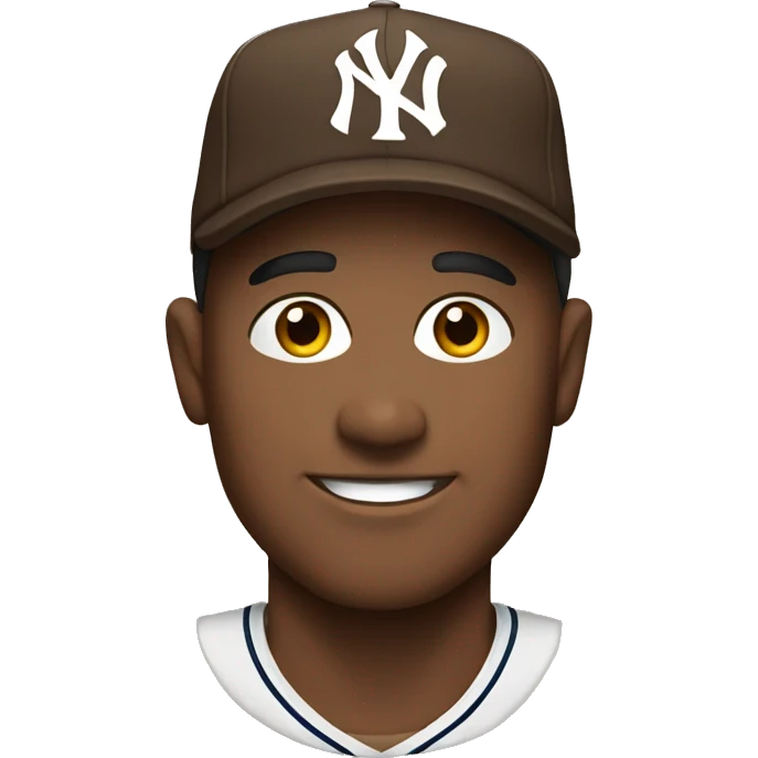Brown NY yankee dad cap emoji
