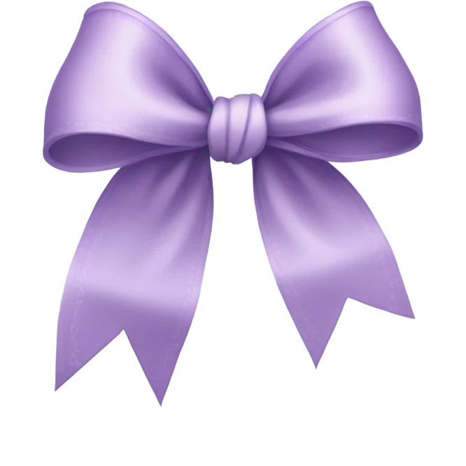 light purple coquette bow emoji