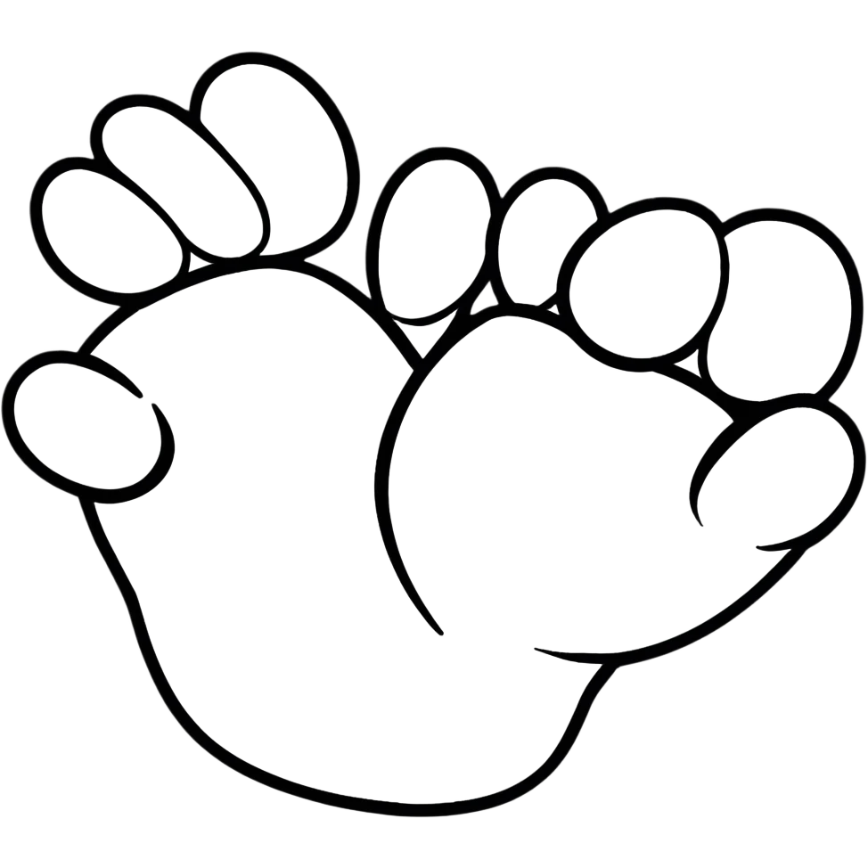 two puppy paws with a white heart on the pad emoji