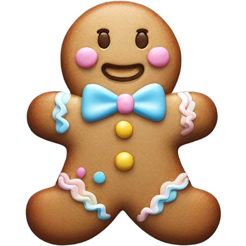 pastel ginger bread man emoji