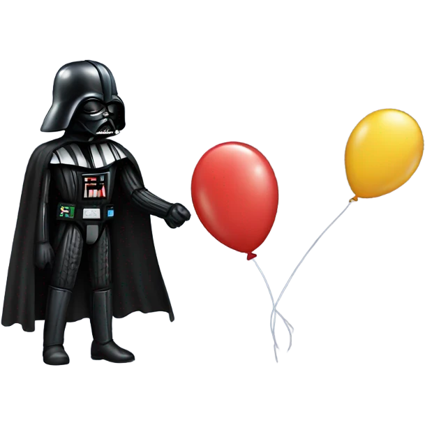 Darth Vader with a balloon emoji