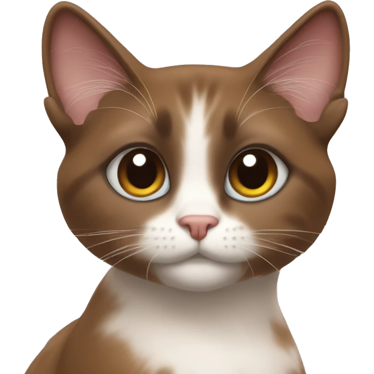 a brown snowshoe cat with beauty girl emoji