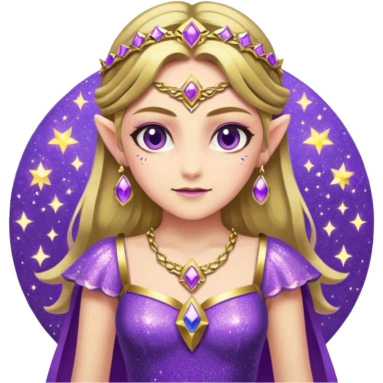 glitter purple zelda emoji