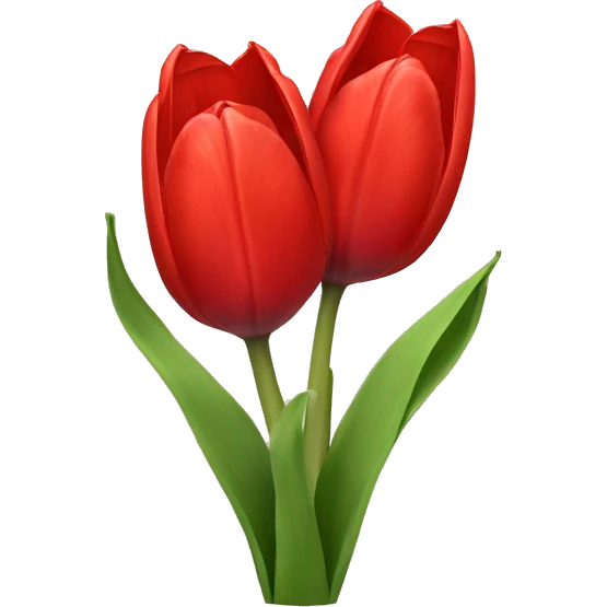 Red tulips emoji
