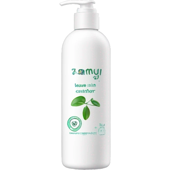 leave-in conditioner bottle with label emoji