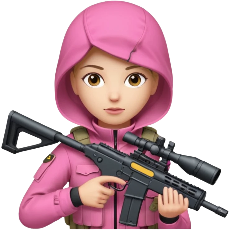 Pretty pink sniper emoji