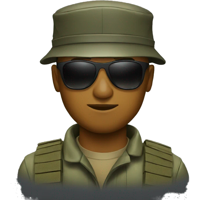 soldier in sunglasses emoji