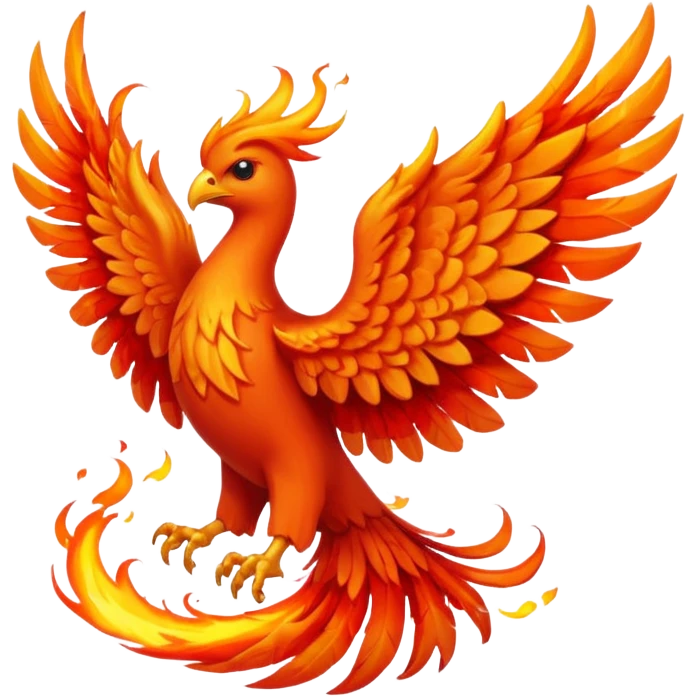 Fire phoenix - wings ablaze








 emoji