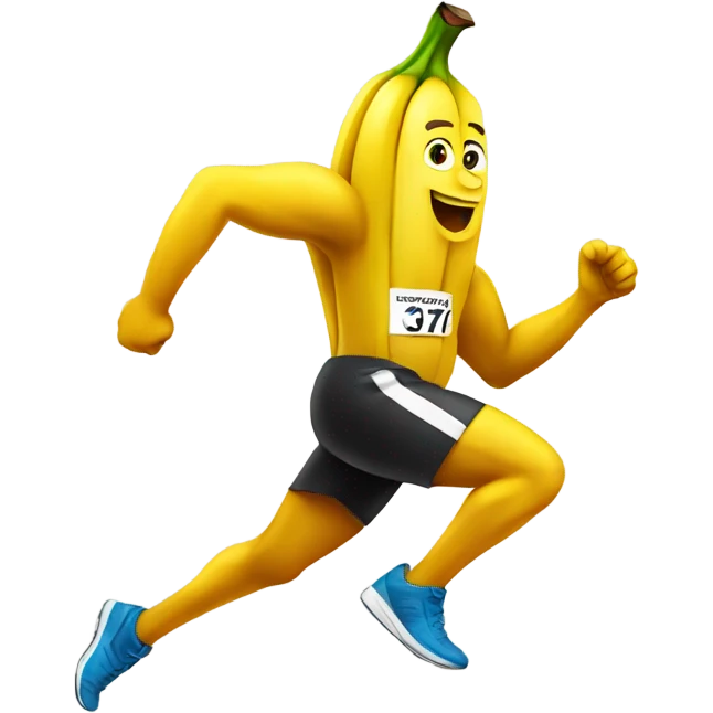 fit banana sprinting fast emoji