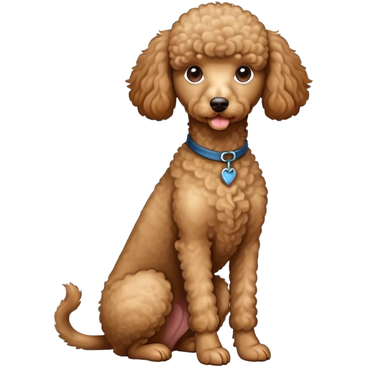 Super Skinny Light Brown Poodle Sitting emoji