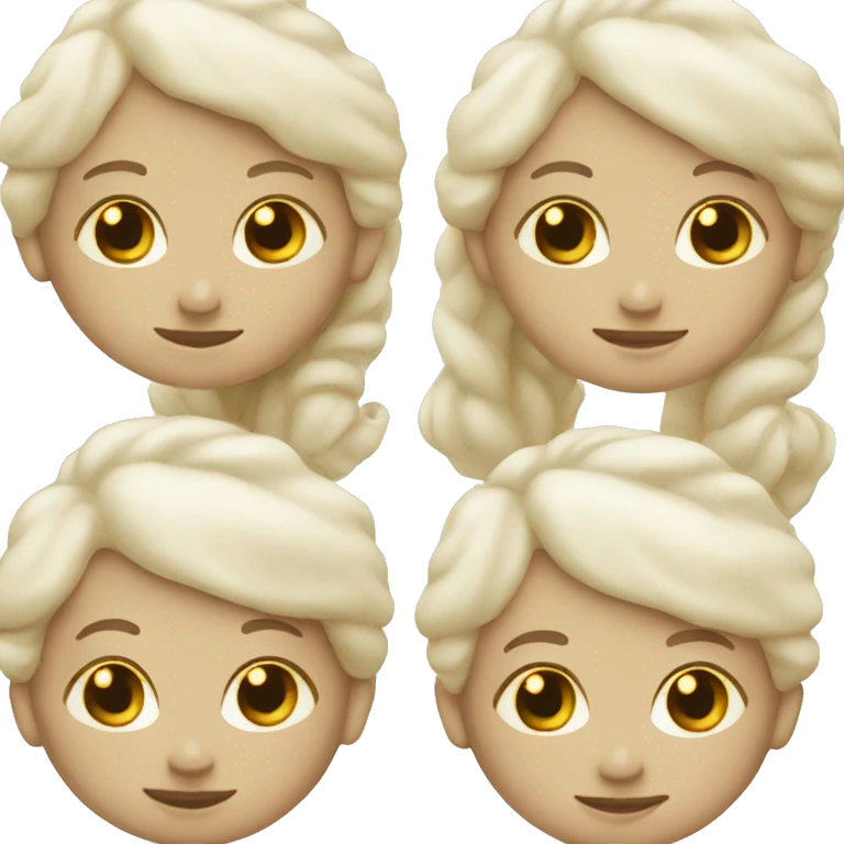 A cream white love emoji emoji