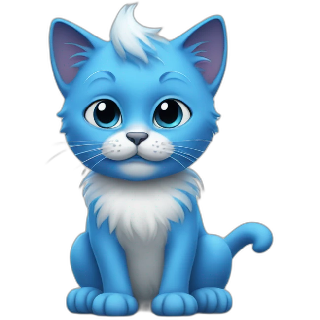 Blue Smurf cat emoji