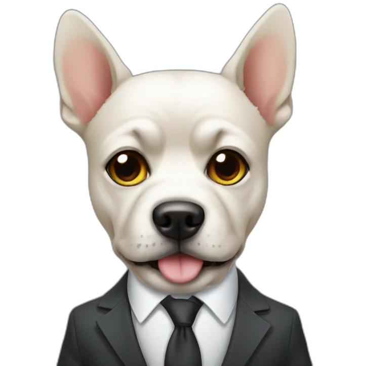Dog whit a suit emoji