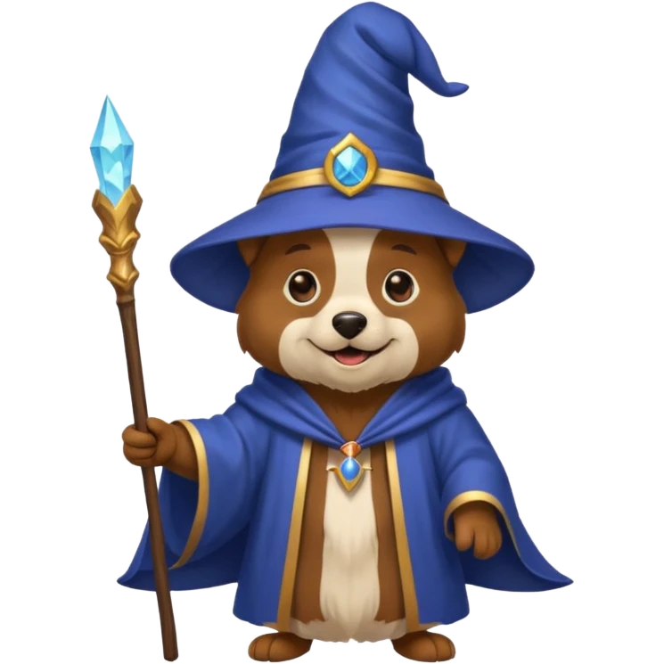 Dog wizard emoji