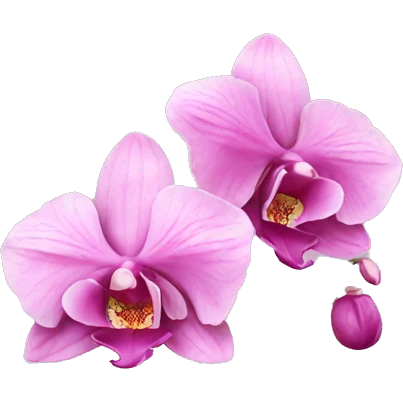 Pink orchid emoji