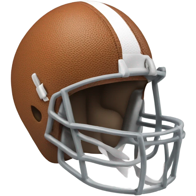 American Football with a sad face on it  emoji