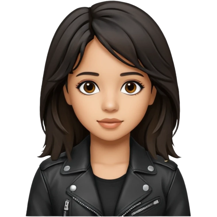 camila cabello wear leather jacket emoji